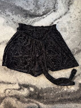 Black Milk Clothing Burned Velvet Tie-Waist Women’s Shorts